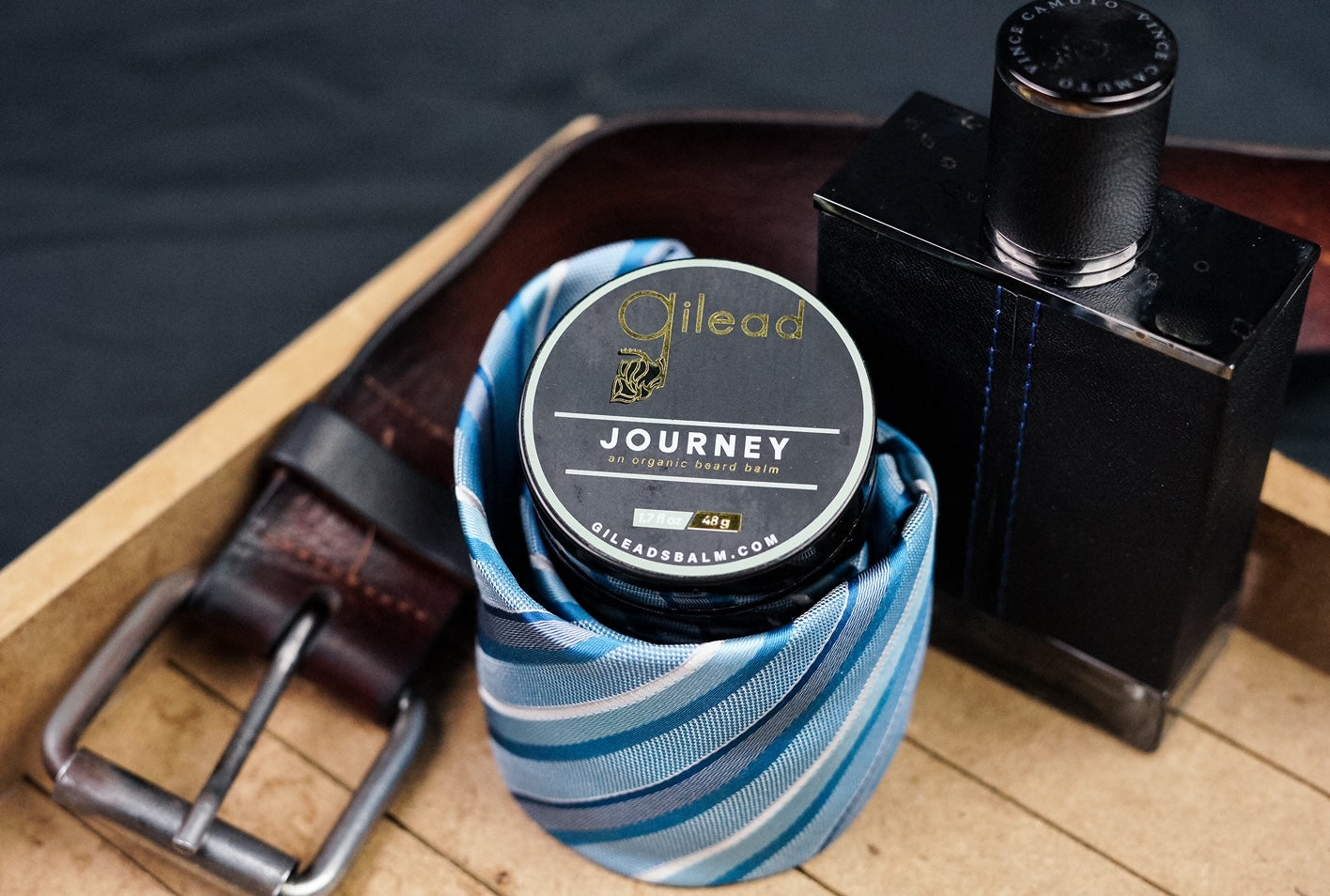 JOURNEY: A woodsy, pine scent for the lumberjack in you! Journey is one of the original beard balms in the lineup of fully organic premium products from the Gilead brand. Not only does Journey smell stunning, but it contains rich vital nutrients that will help your beard achieve impressive growth while simultaneously becoming softer and healthier. Your beard will love it! Journey on, fellow beardsman.